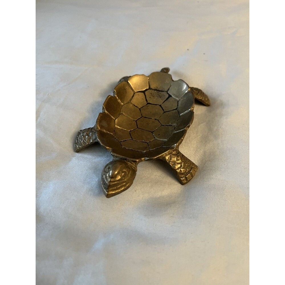 VTG Brass Sea Turtle: Coin / Jewelry/Trinket / Candy Soap Dish / Ash Tray MCM